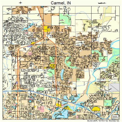 carmel indiana city street map.